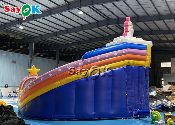 Glissière d'Unicorn Themed Inflatable Bounce House avec la boule Pit Pool