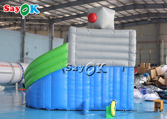 Glissière d'eau gonflable orientée de glissières de robot fait sur commande plein d'entrain gonflable d'arrière-cour avec la piscine