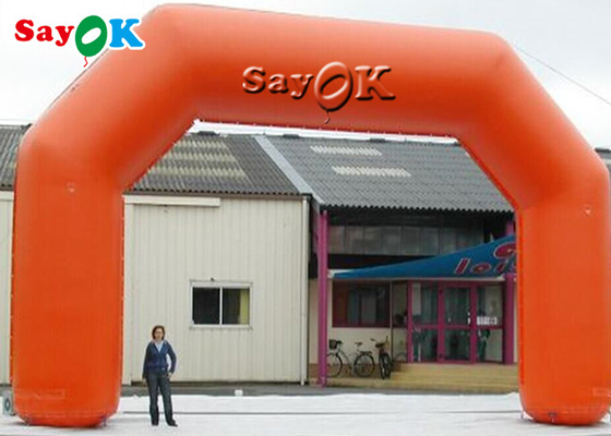 Voûte gonflable orange d'entrée de PVC pour la promotion de la publicité d'événement