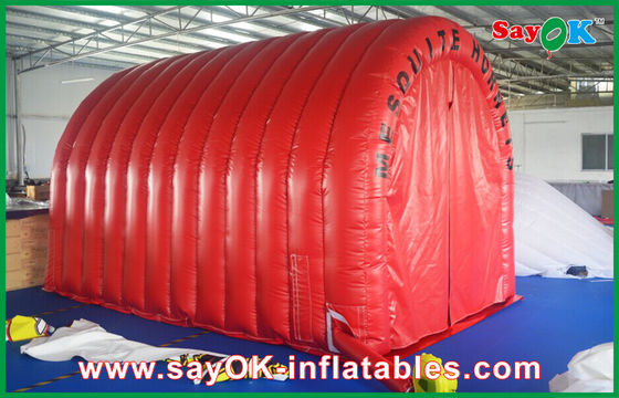 Tente gonflable coupole rouge imperméable à l'eau Tente gonflable à air Tunnel gonflable avec logo personnalisé Marque Tente gonflable Campin