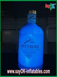 Décoration gonflable gonflable bleue d'éclairage de bouteille de vin pour la publicité