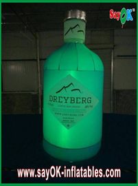 Décoration gonflable gonflable bleue d'éclairage de bouteille de vin pour la publicité