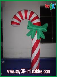 Canne de sucrerie gonflable de la publicité durable faite sur commande pour des vacances de Noël