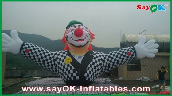 Mascottes de clowns gonflables commerciaux avec imprimante de logo