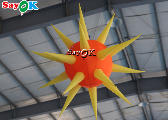 Décoration gonflable suspendue au plafond d'événement de partie de LED Spike Ball For Club Stage