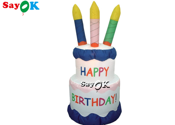 Gâteau d'anniversaire gonflable en plastique de PVC de partie d'arrière-cour pour des décorations