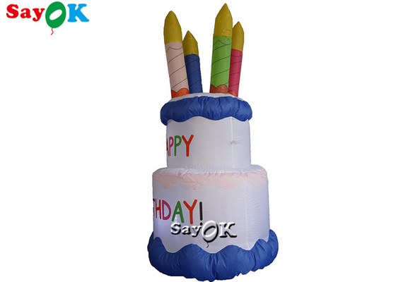 Gâteau d'anniversaire gonflable en plastique de PVC de partie d'arrière-cour pour des décorations