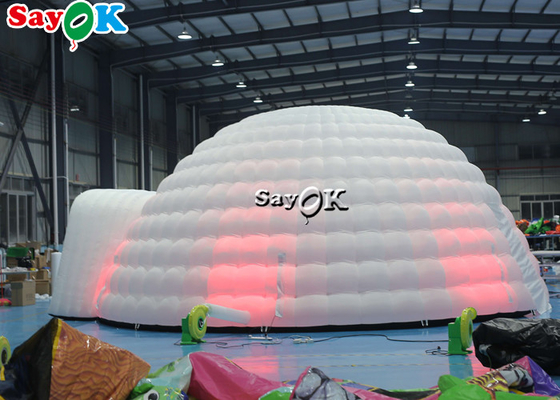 Tente gonflable blanche pure de la tente gonflable LED d'igloo allumant le dôme rond pour des événements de partie de disco