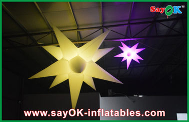 Ballon mené gonflable d'étoile de la publicité d'étoile de décoration d'intérieur de partie avec la lumière de LED