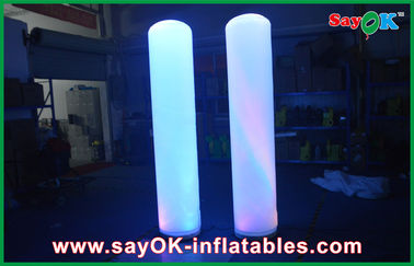 Taille gonflable de la colonne 2m de la publicité gonflable faite sur commande de pilier de tube d'éclairage