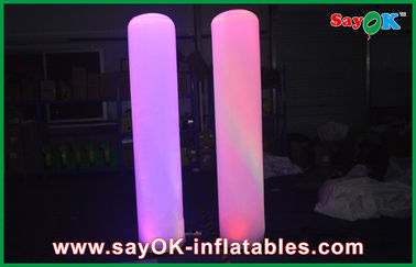 Taille gonflable de la colonne 2m de la publicité gonflable faite sur commande de pilier de tube d'éclairage