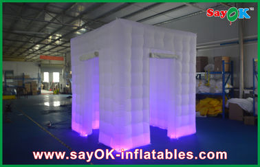 La cabine de photo de mariage louent la cabine gonflable blanche faite sur commande Shell Enclosure Inflatable Cube Tent de photo portative