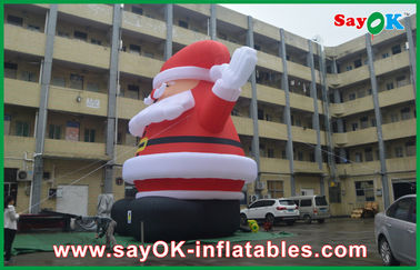 Noël rouge le père noël de vacances de taille gonflable des décorations 8m grand avec le tissu d'Oxford