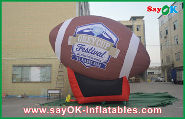 Modèle gonflable gonflable promotionnel de boule de rugby de trophée de tasse de Word de boules de rugby