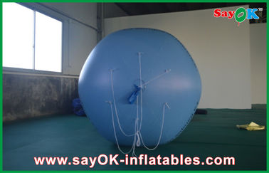 ballon gonflable 1.5m bleu de la publicité de PVC Outerdoor de 0.18mm avec la copie de logo pour l'événement