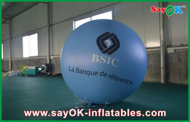 ballon gonflable 1.5m bleu de la publicité de PVC Outerdoor de 0.18mm avec la copie de logo pour l'événement