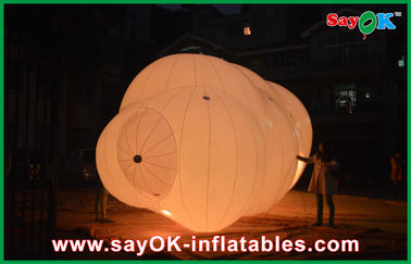 long nuage gonflable géant d'hélium du ballon LED de 12m avec avec le PVC de 0.2mm pour l'événement