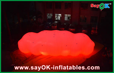 Matériel gonflable de PVC du ballon 0.18mm de nuage d'hélium de grande décoration de LED pour la publicité