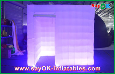 Le pourpre gonflable imperméable de tente de cabine de photo de photo de tissu portatif de la cabine 210d Oxford a mené la lumière