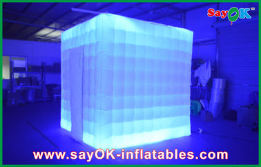 Cube portatif de location en cabine gonflable de photo Photobooth gonflable 2.4x2.4x2.5m avec la tente de LED