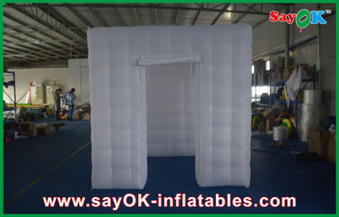 Le mariage de cabine de photo étaye le tissu blanc de cube de photo de la clôture gonflable énorme 210 D Oxford de cabine