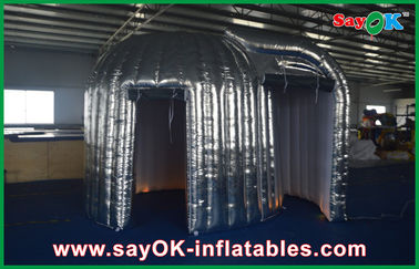 Tente de publicité gonflable menée argentée faite sur commande de Photobooth de décorations gonflables de partie pour la location