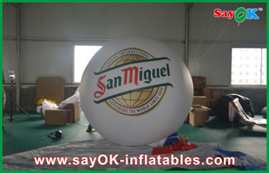 La publicité du PVC gonflable du ballon 0.18mm de dirigeable souple d'hélium de ballon du blanc 2M