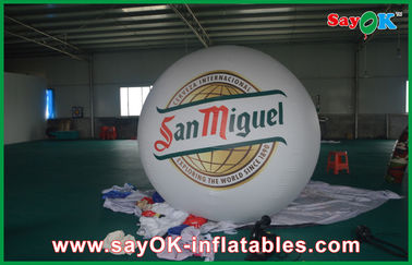 La publicité du PVC gonflable du ballon 0.18mm de dirigeable souple d'hélium de ballon du blanc 2M