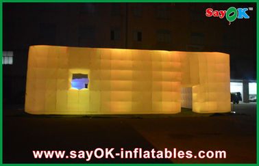 L'OEM gonflable de boîte de nuit a mené la tente gonflable géante d'air de cube pour les foires, 14 x 14m