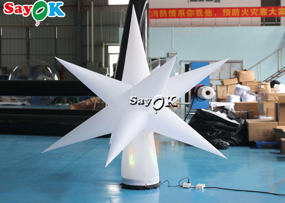 PVC de 0.25mm accrochant l'étoile gonflable de LED pour des décorations de partie