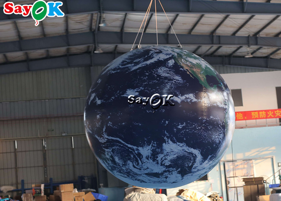 Éclairage 8ft gonflable de Decorative With Led de modèle de globe de la terre de l'événement 2.5m d'école