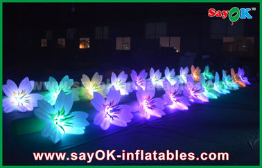 décoration gonflable colorée de chaîne de fleur de mariage d'éclairage de 8m dans l'étape