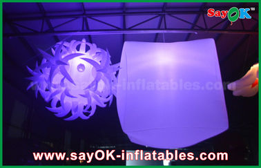 Fleur géante épousant le ballon gonflable d'éclairage de décoration de boule gonflable de lumière