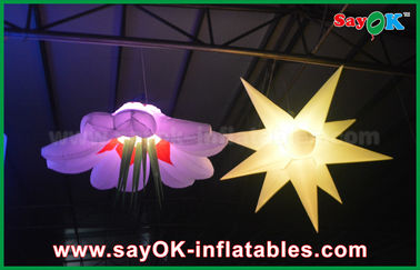 Fleur géante épousant le ballon gonflable d'éclairage de décoration de boule gonflable de lumière