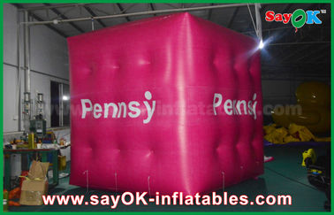 Ballon gonflable de cube gonflable rosâtre géant en hélium pour la promotion