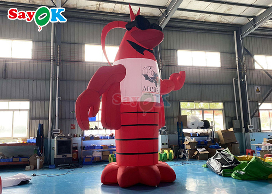 Décoration de jardin gonflable Animal rouge homard géant Modèle gonflable avec garantie de 2 ans