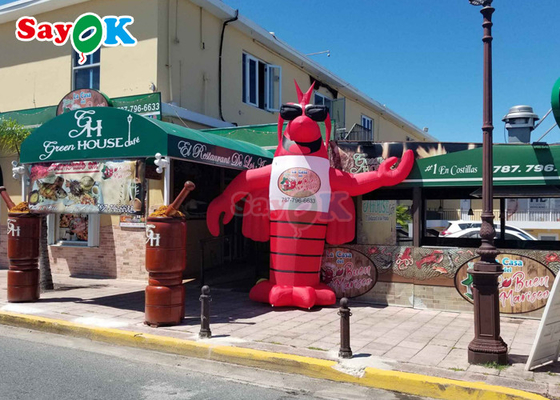 Décoration de jardin gonflable Animal rouge homard géant Modèle gonflable avec garantie de 2 ans