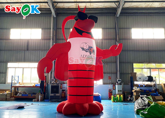 Décoration de jardin gonflable Animal rouge homard géant Modèle gonflable avec garantie de 2 ans