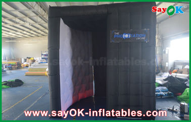 Photo Booth Props Black Arc Shape Inflatable Photo Booth Enclosure Wholesale Photobooth With Print