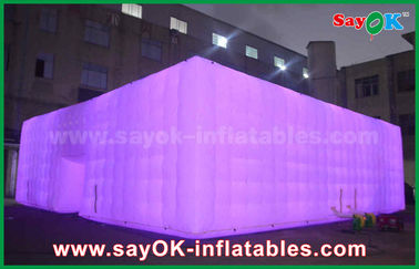 Tente promotionnelle de cube en camping d'Imflatable avec la lumière menée pour la partie d'événement