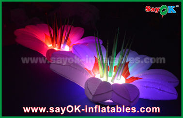 fleur gonflable de décoration d'éclairage de tissu en nylon de 1.5m multicolore pour la partie