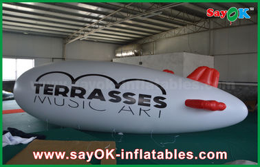 avion d'air gonflable de zeppelin d'hélium du ballon 5m d'hélium de logo fait sur commande de PVC de 0.2mm