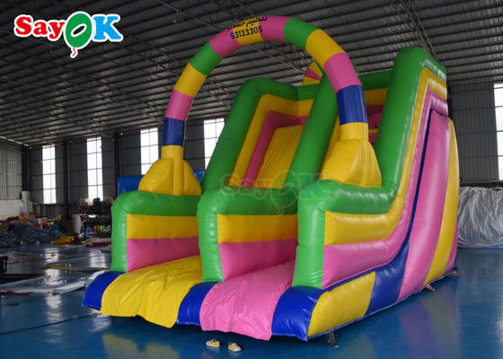 Slide gonflable à rebond Parc d'attractions Commercial Slide gonflable Bouncer Slide d'eau frite 6x4x5m