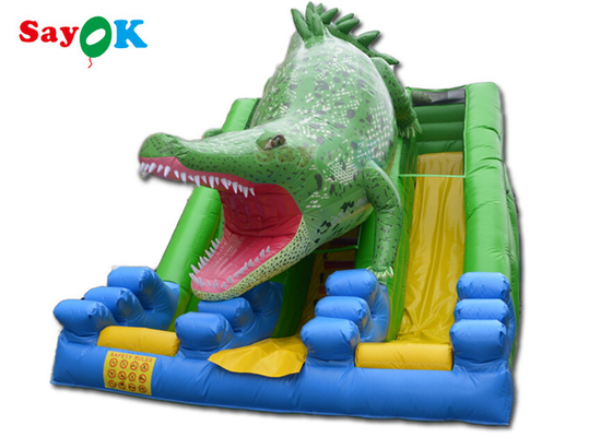 Glissière gonflable glissante commercial gros crocodile thème gonflable bouncer glissière gonflable pour les enfants