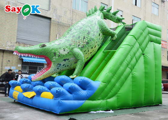Glissière gonflable glissante commercial gros crocodile thème gonflable bouncer glissière gonflable pour les enfants