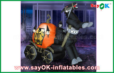 Forme gonflable d'Oxford de tissu de Halloween de yard de moto gonflable noire de décorations