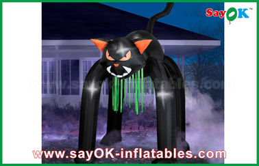 Chat gonflable de Halloween de décorations de vacances d'événement avec le matériel d'Oxford