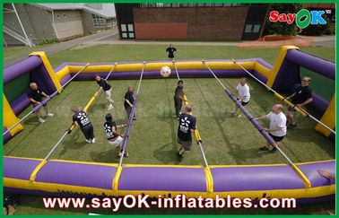 Grande porte gonflable de but du football du football de jeux de sports du football de jeu gonflable de lancer classée pour la publicité