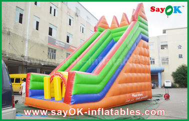 Slide gonflable glissant Sécurité PVC bâtonnet gonflable Slide bouncer Jaune / Vert Couleur pour jouer