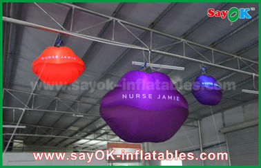 Lumière gonflable de lèvre de la forme rouge en nylon LED de bouche pour la décoration 1.5m de toit imperméable